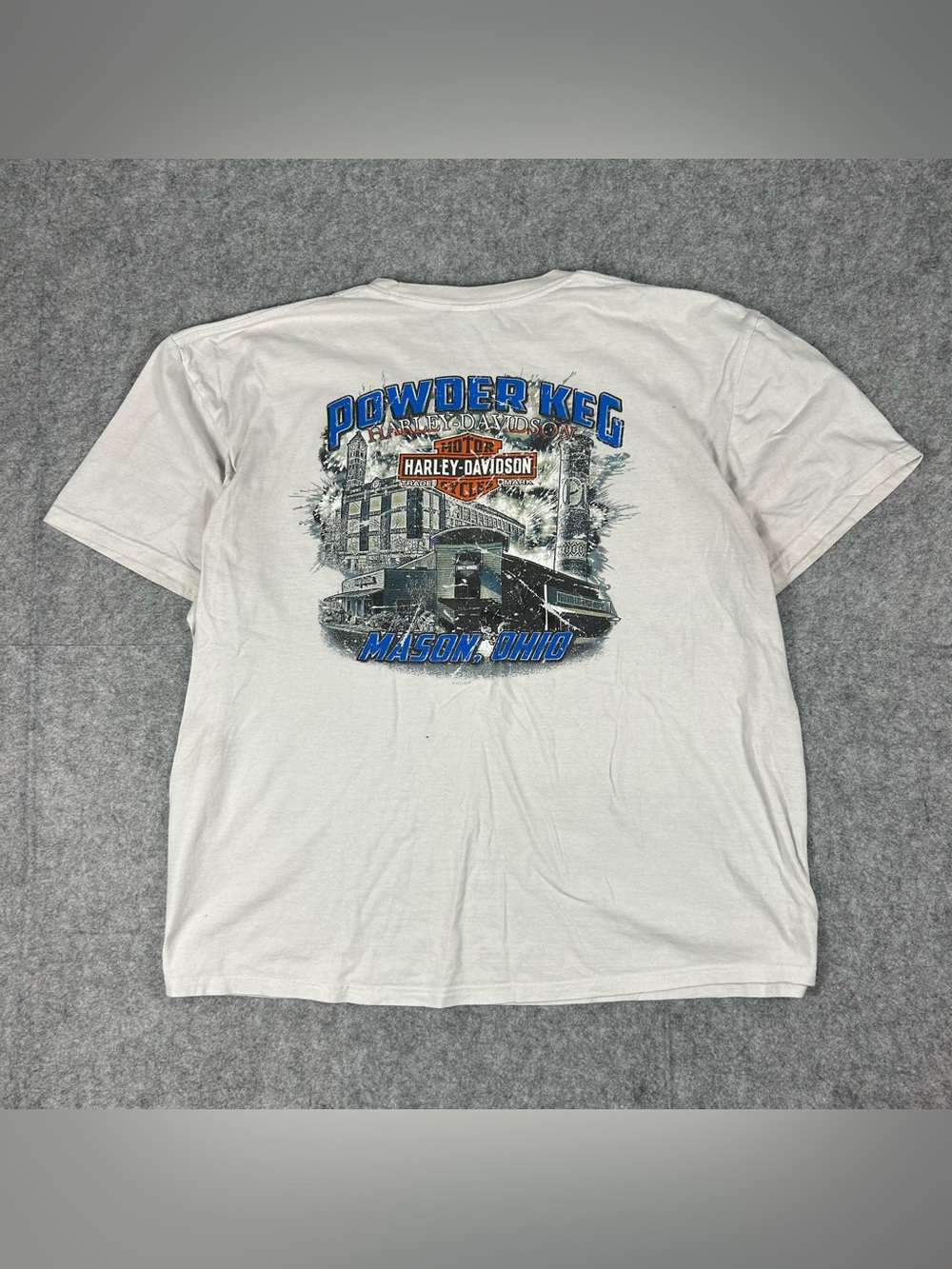 Vintage Harley Davidson #1 Double Sided Biking T Shirt Size XXL 2XL